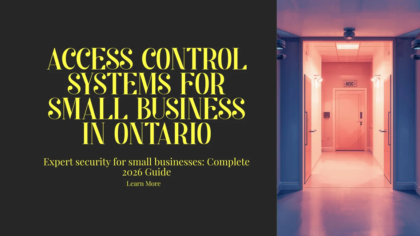 Banner reading Access control systems for small business in Ontario