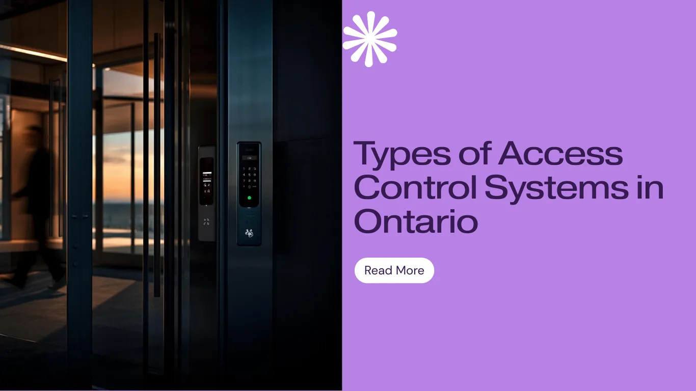 Banner reading Types of access control systems in Ontario