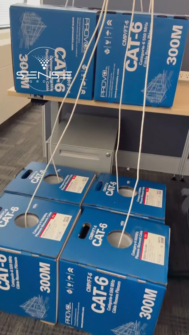 Pulling Cat6 Cable for a Commercial Project, video