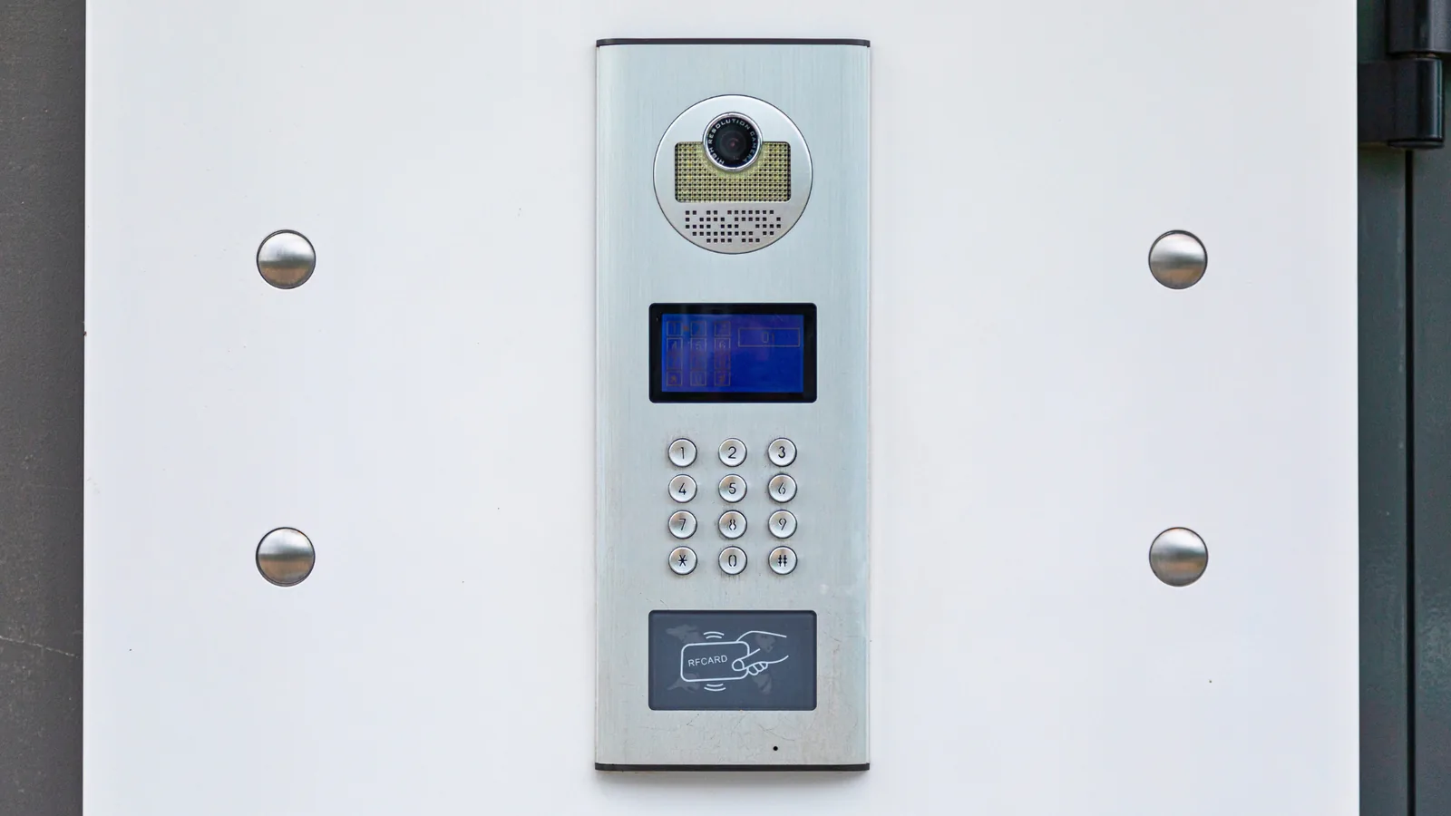 Multi-tenant intercom panel with camera and keypad