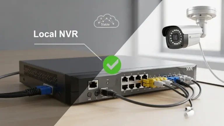 Comparison of cloud security cameras and local NVR systems when internet connectivity is lost